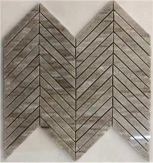 Chevron Leštěná mramorová mozaika