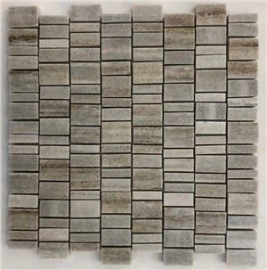 Backsplash z mozaiky z křišťálového dřeva