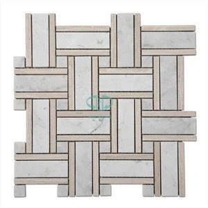 Carrara Mramorové košíkové dlaždice